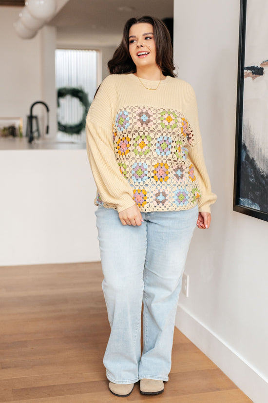 Square Dance Granny Square Sweater - Heyson