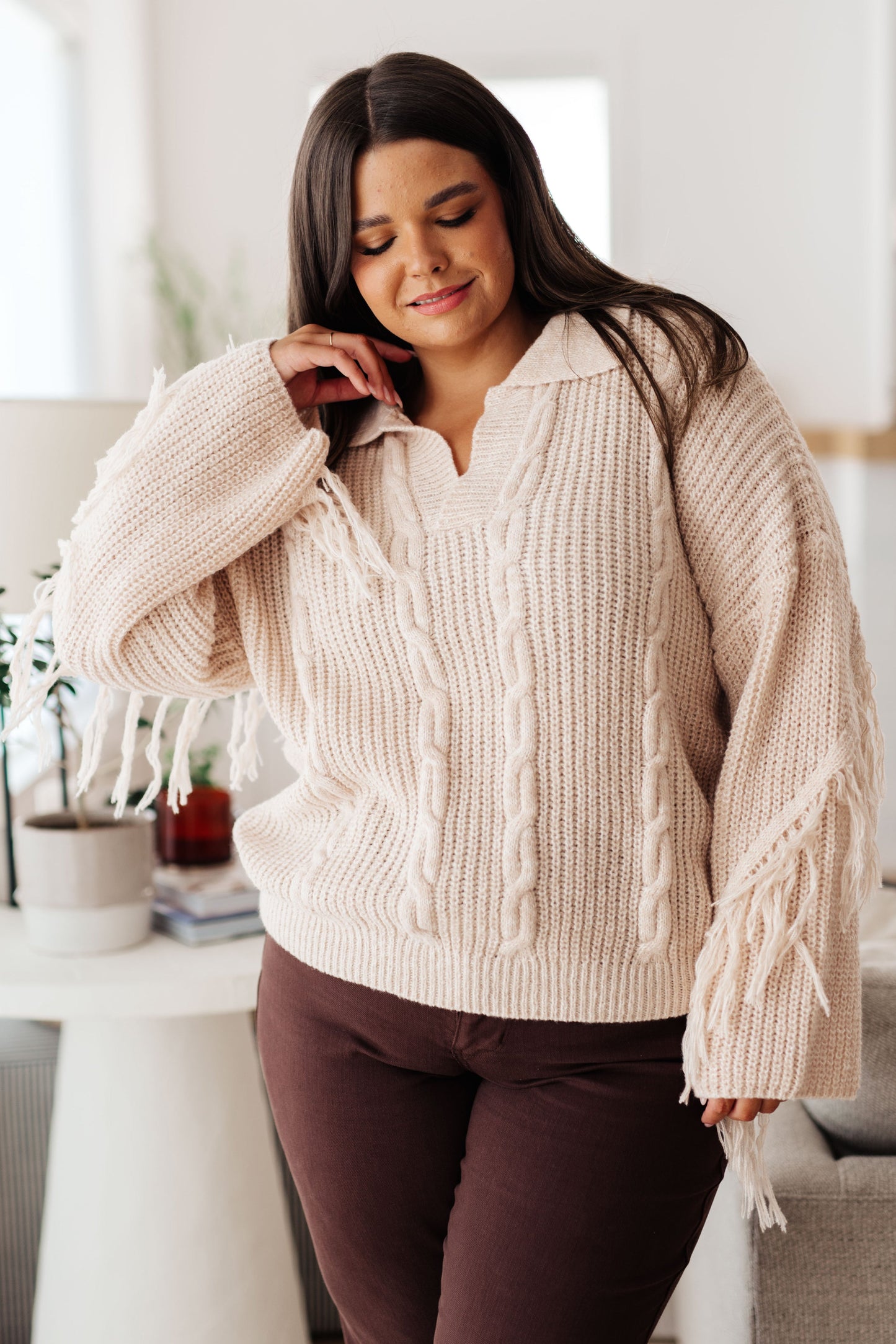 Sweet Surrender Fringe Sweater - GeeGee