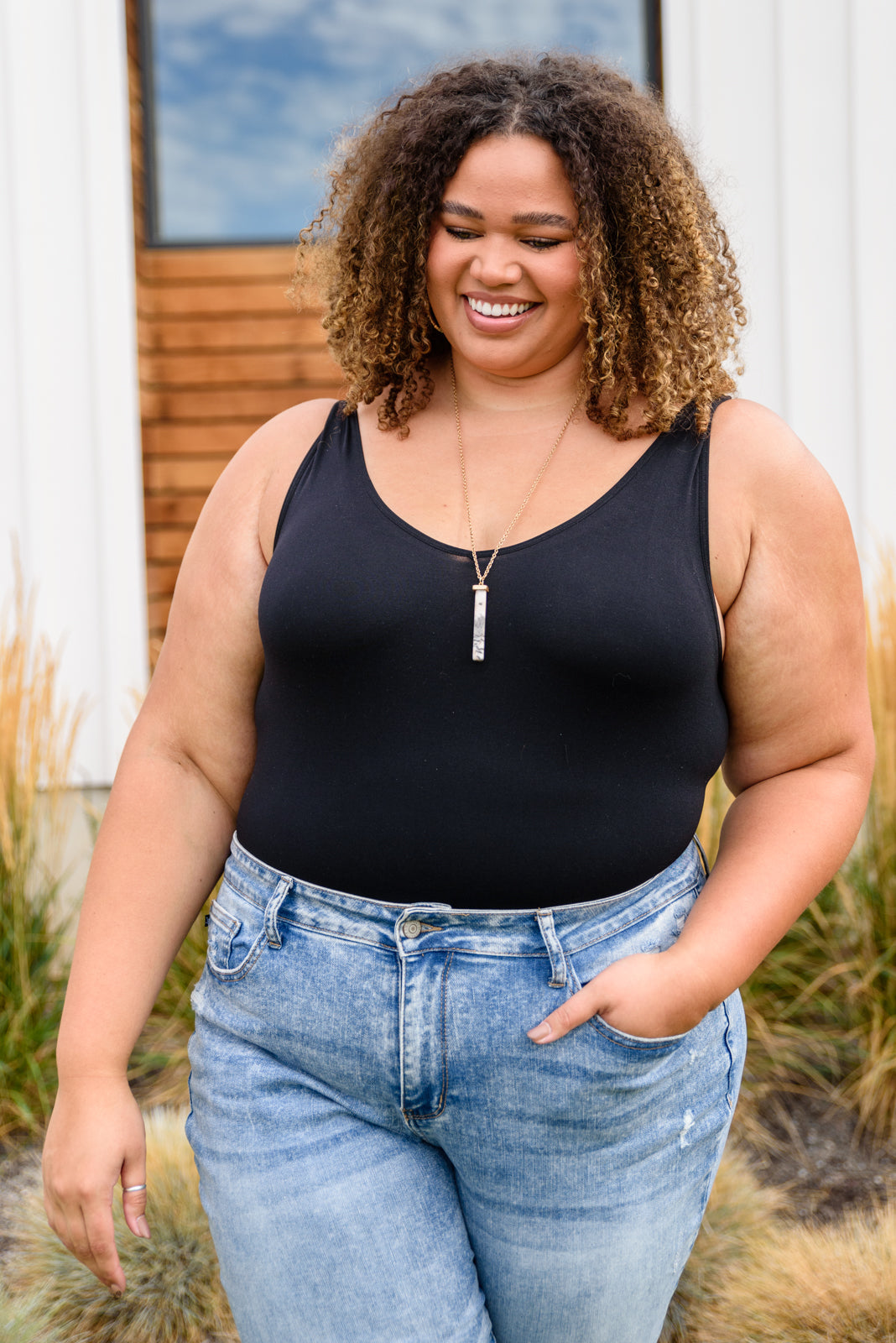 The Basics Bodysuit In Black - Yelete