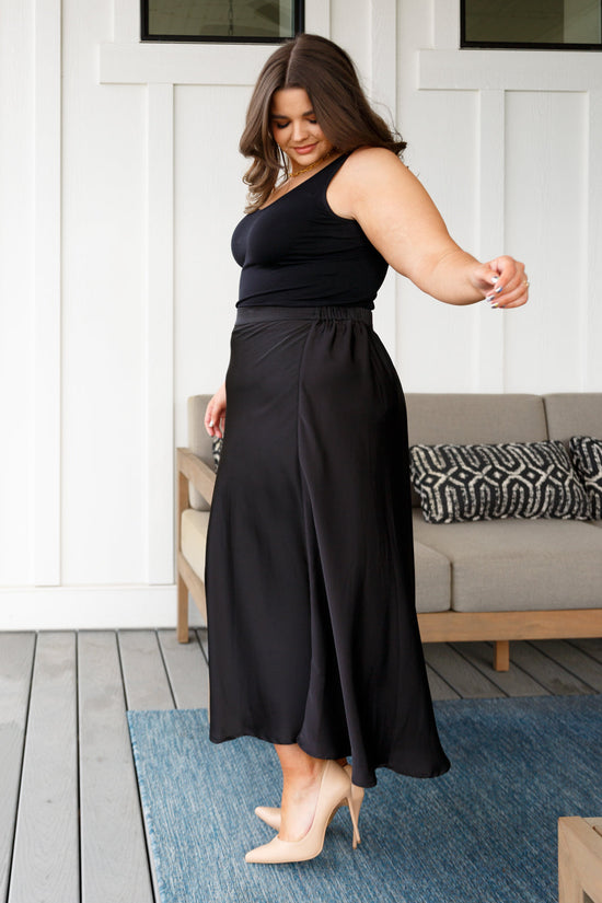 Timeless Tale Maxi Skirt in Black - Jodifl