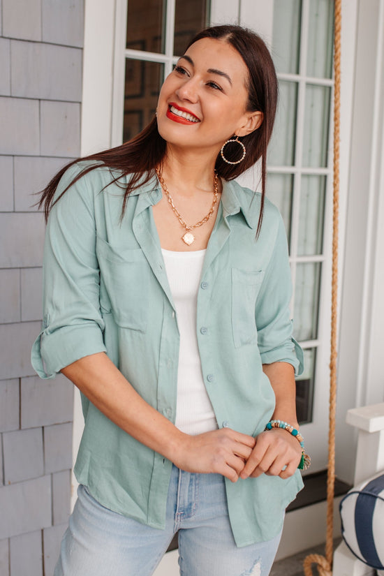 Unwavering Confidence Blouse in Light Blue