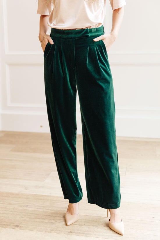 Velvet Elvis Wide Leg Velvet Pants - Very J