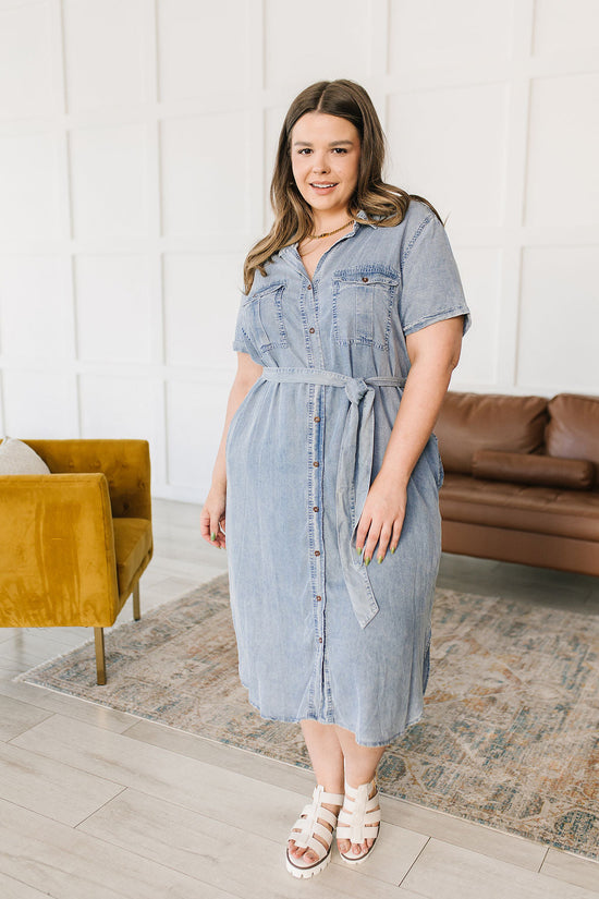 Wait For It Denim Shirtdress - GeeGee