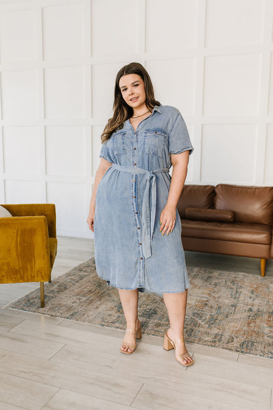 Wait For It Denim Shirtdress - GeeGee