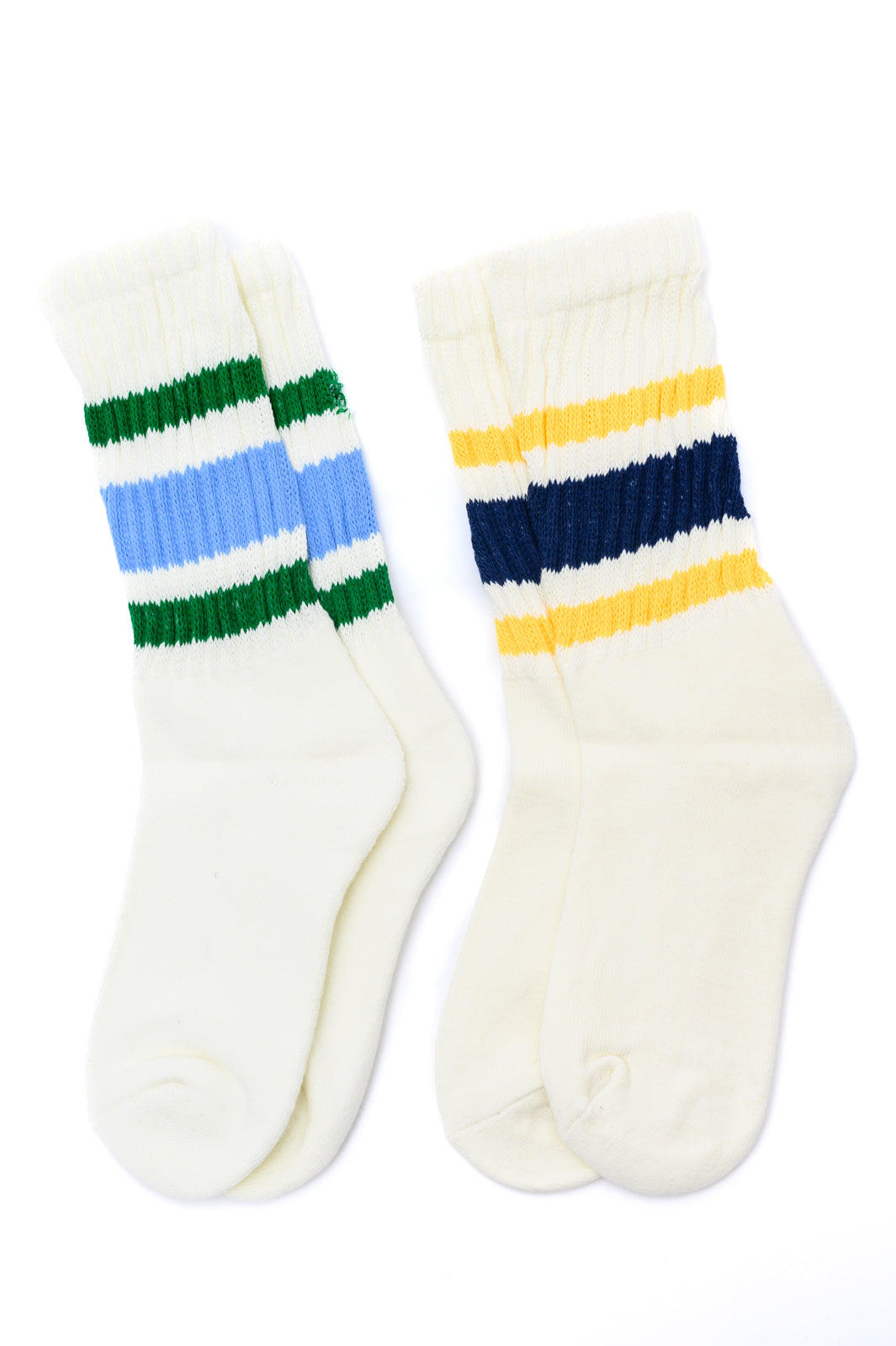 Varsity Socks in Navy and Yellow