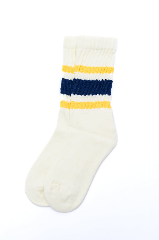 Varsity Socks in Navy and Yellow